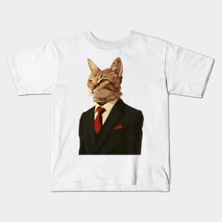 gentleman cat Kids T-Shirt